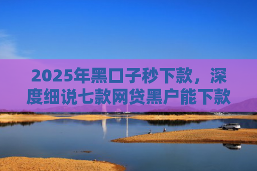 2025年黑口子秒下款，深度细说七款网贷黑户能下款口子