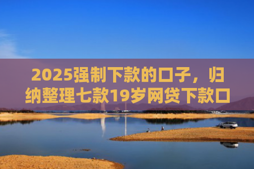 2025强制下款的口子，归纳整理七款19岁网贷下款口子