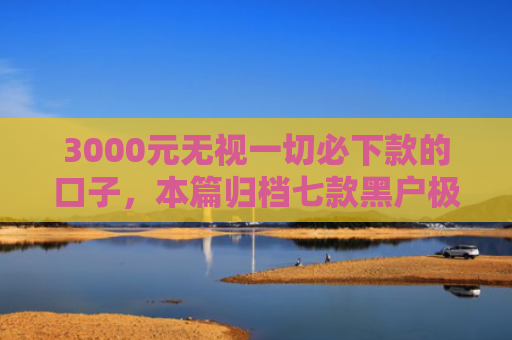 3000元无视一切必下款的口子，本篇归档七款黑户极速下款的网贷口子