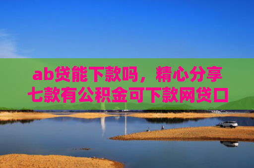 ab贷能下款吗，精心分享七款有公积金可下款网贷口子