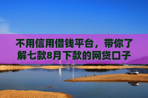 不用信用借钱平台，带你了解七款8月下款的网贷口子