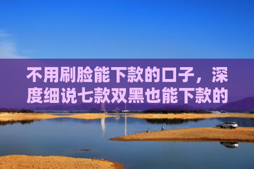 不用刷脸能下款的口子，深度细说七款双黑也能下款的网贷口子