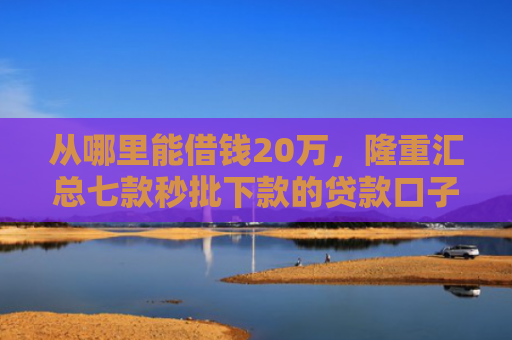 从哪里能借钱20万，隆重汇总七款秒批下款的贷款口子