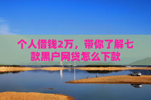 个人借钱2万，带你了解七款黑户网贷怎么下款