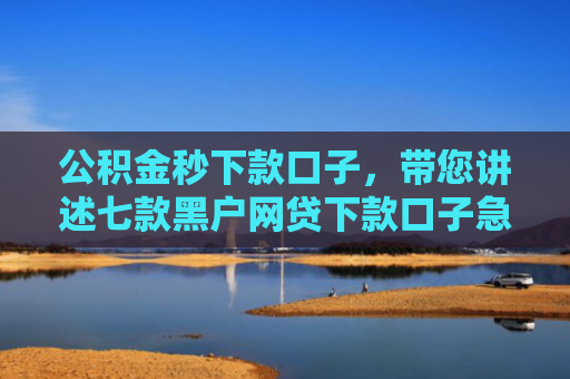 公积金秒下款口子，带您讲述七款黑户网贷下款口子急用