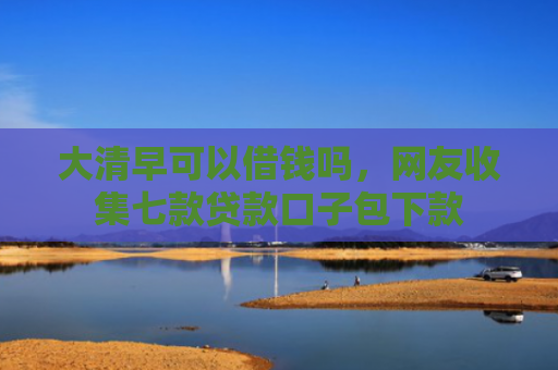 大清早可以借钱吗，网友收集七款贷款口子包下款