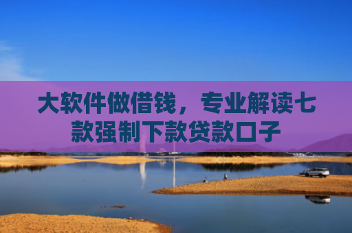 大软件做借钱，专业解读七款强制下款贷款口子