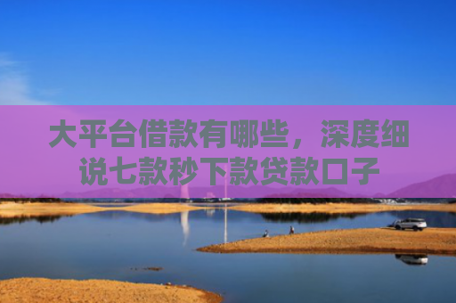 大平台借款有哪些，深度细说七款秒下款贷款口子