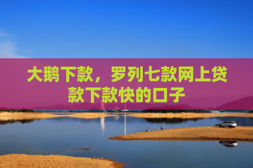 大鹅下款，罗列七款网上贷款下款快的口子