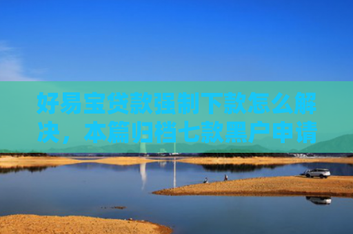 好易宝贷款强制下款怎么解决，本篇归档七款黑户申请网贷能下款吗