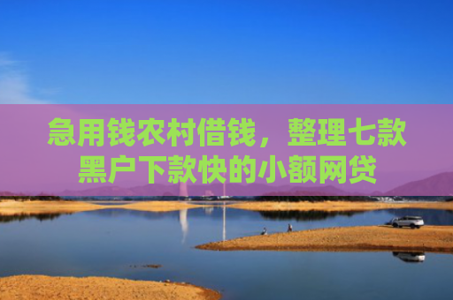 急用钱农村借钱，整理七款黑户下款快的小额网贷