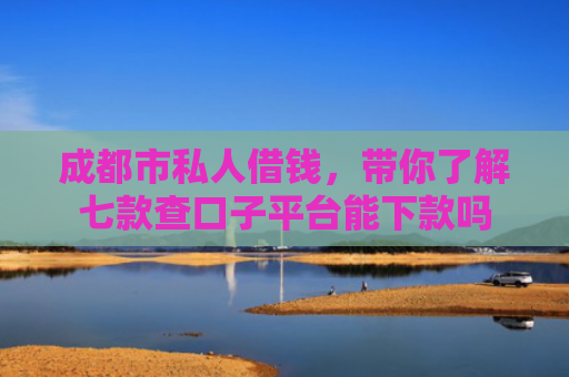 成都市私人借钱，带你了解七款查口子平台能下款吗