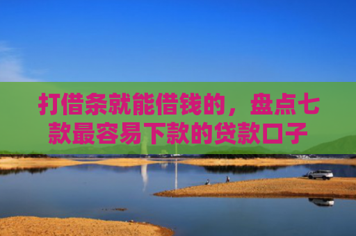 打借条就能借钱的，盘点七款最容易下款的贷款口子