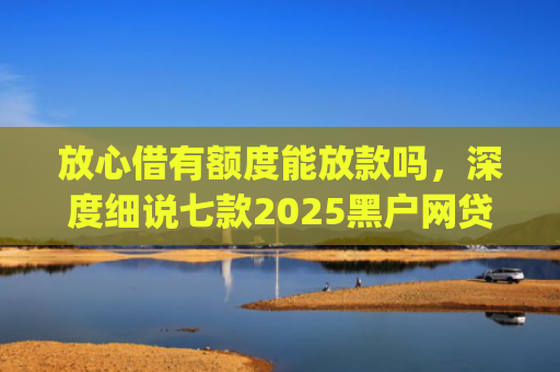 放心借有额度能放款吗，深度细说七款2025黑户网贷下款口子app