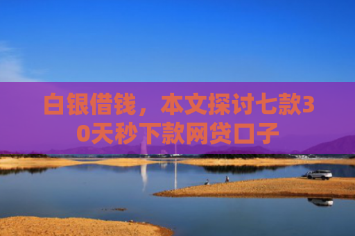 白银借钱，本文探讨七款30天秒下款网贷口子