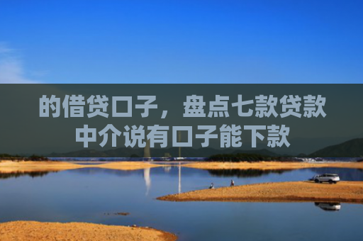 的借贷口子，盘点七款贷款中介说有口子能下款