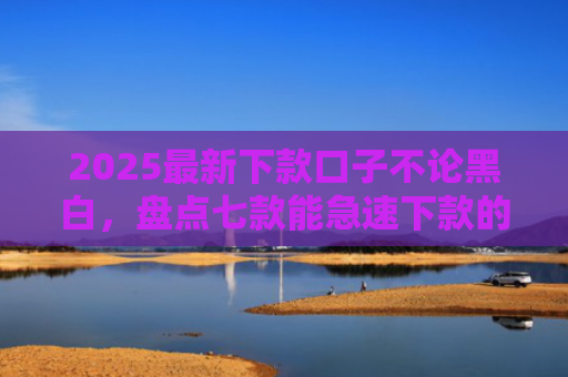2025最新下款口子不论黑白，盘点七款能急速下款的网贷口子