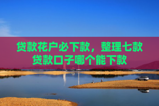 贷款花户必下款，整理七款贷款口子哪个能下款