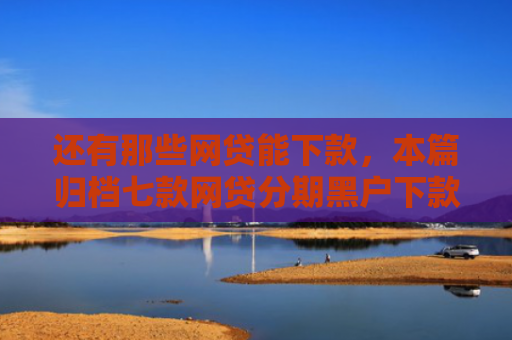 还有那些网贷能下款，本篇归档七款网贷分期黑户下款