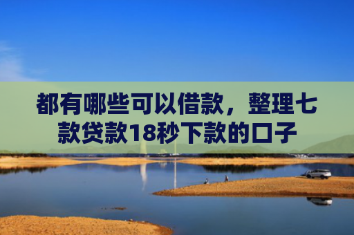 都有哪些可以借款，整理七款贷款18秒下款的口子