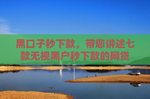 黑口子秒下款，带您讲述七款无视黑户秒下款的网贷