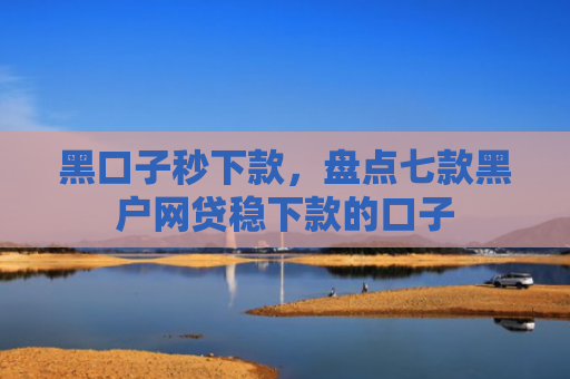 黑口子秒下款，盘点七款黑户网贷稳下款的口子