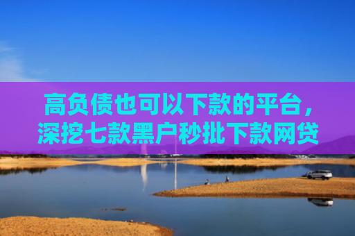 高负债也可以下款的平台，深挖七款黑户秒批下款网贷口子