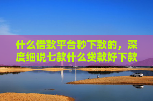 什么借款平台秒下款的，深度细说七款什么贷款好下款不看征信