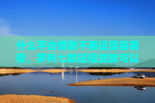什么平台借款不看征信容易借，罗列七款征信贷款可以下款吗
