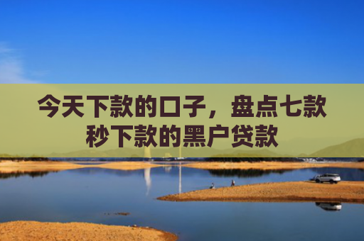 今天下款的口子，盘点七款秒下款的黑户贷款