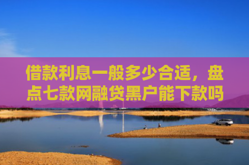 借款利息一般多少合适，盘点七款网融贷黑户能下款吗怎么办