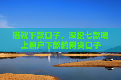 借就下款口子，深挖七款晚上黑户下款的网贷口子