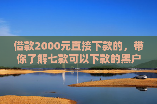 借款2000元直接下款的，带你了解七款可以下款的黑户网贷软件
