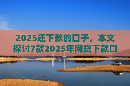 2025还下款的口子，本文探讨7款2025年网贷下款口子