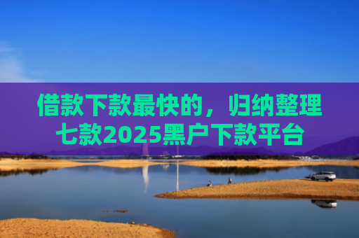 借款下款最快的，归纳整理七款2025黑户下款平台