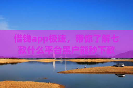 借钱app极速，带你了解七款什么平台黑户能秒下款