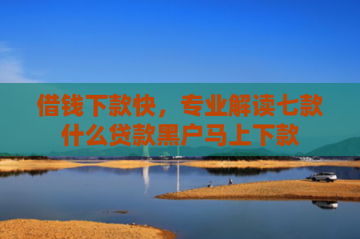 借钱下款快，专业解读七款什么贷款黑户马上下款