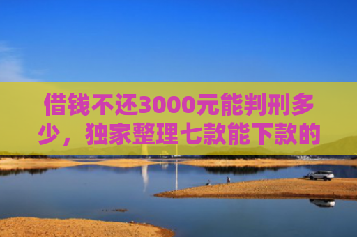 借钱不还3000元能判刑多少，独家整理七款能下款的黑户贷款平台