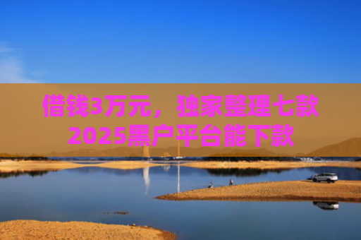 借钱3万元，独家整理七款2025黑户平台能下款