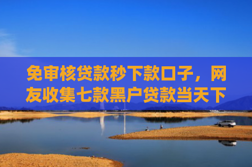 免审核贷款秒下款口子，网友收集七款黑户贷款当天下款app