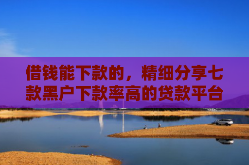 借钱能下款的，精细分享七款黑户下款率高的贷款平台