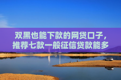 双黑也能下款的网贷口子，推荐七款一般征信贷款能多久下款