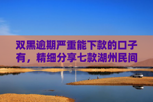 双黑逾期严重能下款的口子有，精细分享七款湖州民间贷款征信不好能下款吗