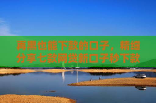 再黑也能下款的口子，精细分享七款网贷新口子秒下款的
