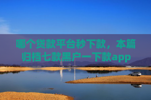 哪个贷款平台秒下款，本篇归档七款黑户一下款app