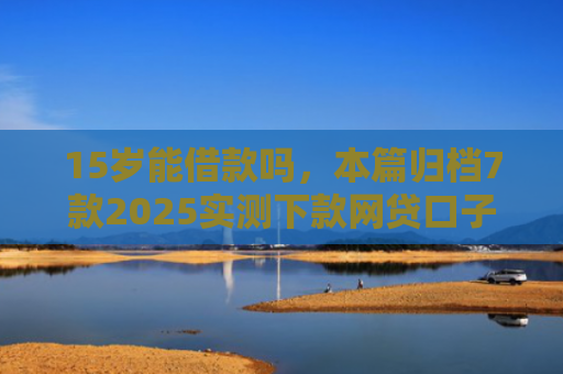 15岁能借款吗，本篇归档7款2025实测下款网贷口子