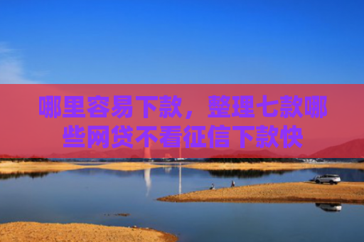 哪里容易下款，整理七款哪些网贷不看征信下款快