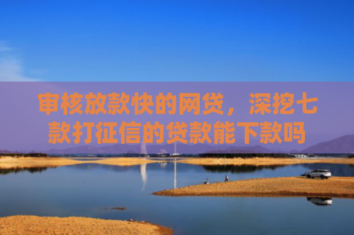 审核放款快的网贷，深挖七款打征信的贷款能下款吗
