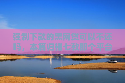 强制下款的黑网贷可以不还吗，本篇归档七款那个平台能下款不看征信