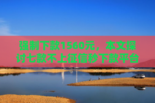 强制下款1560元，本文探讨七款不上征信秒下款平台
